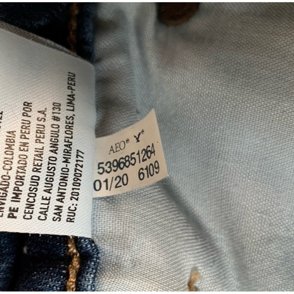 American Eagle Outfitters Women Hi Rise Denim Mini Skirt Blue Stretch Size 00 XS - Picture 5 of 7